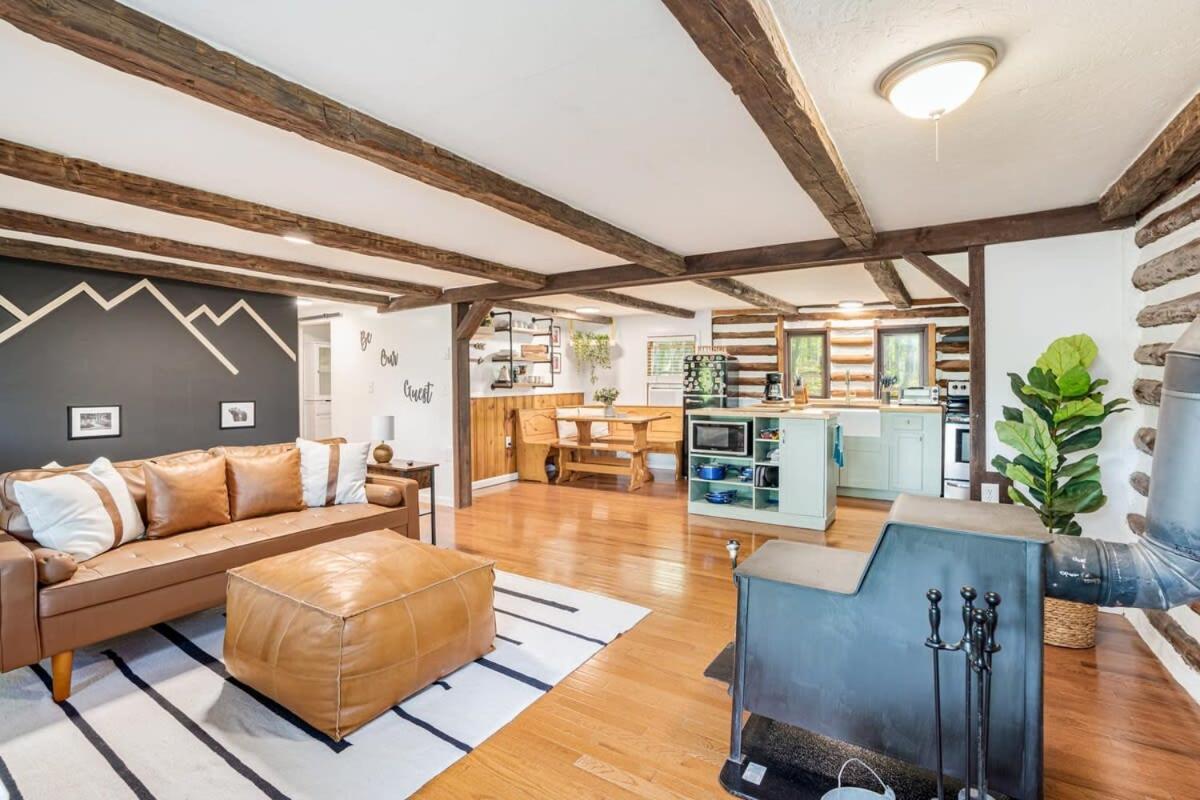 Modernized Log W Hot Tub Fire Pit & Views Chalet *