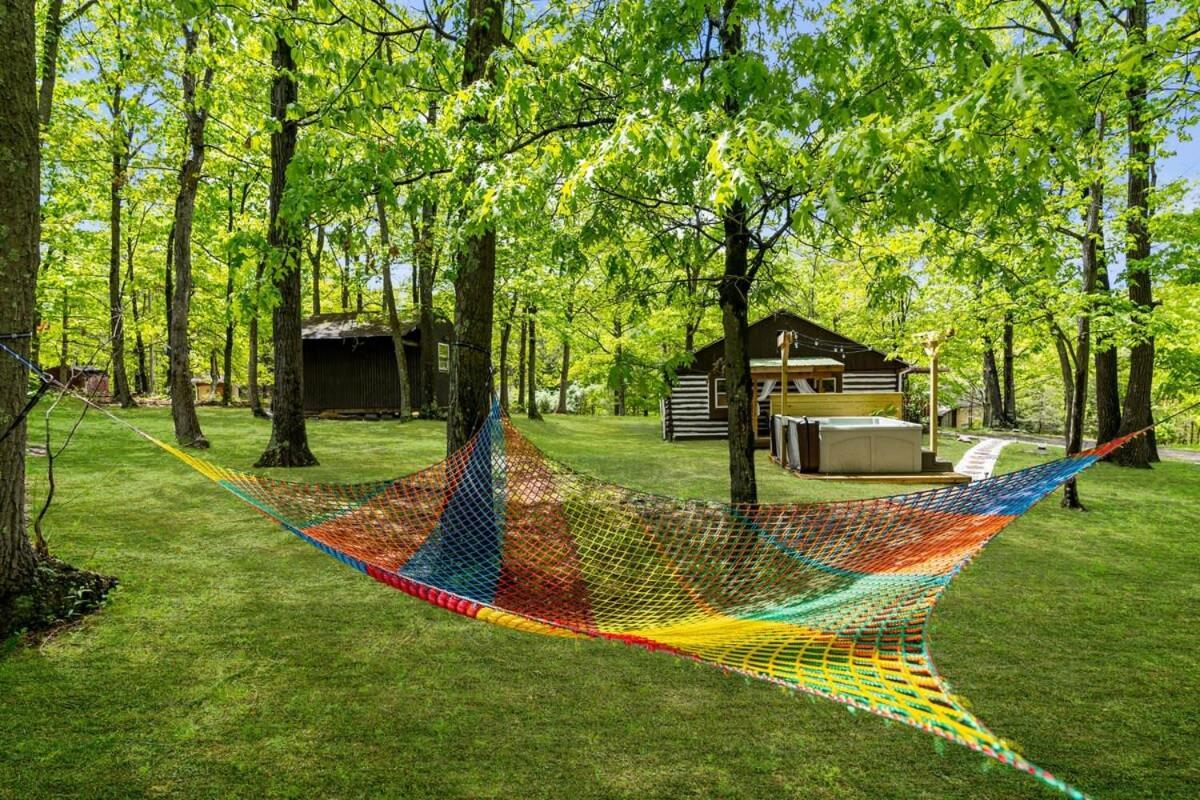 Chalet Modernized Log W Hot Tub Fire Pit & Views Berkeley Springs