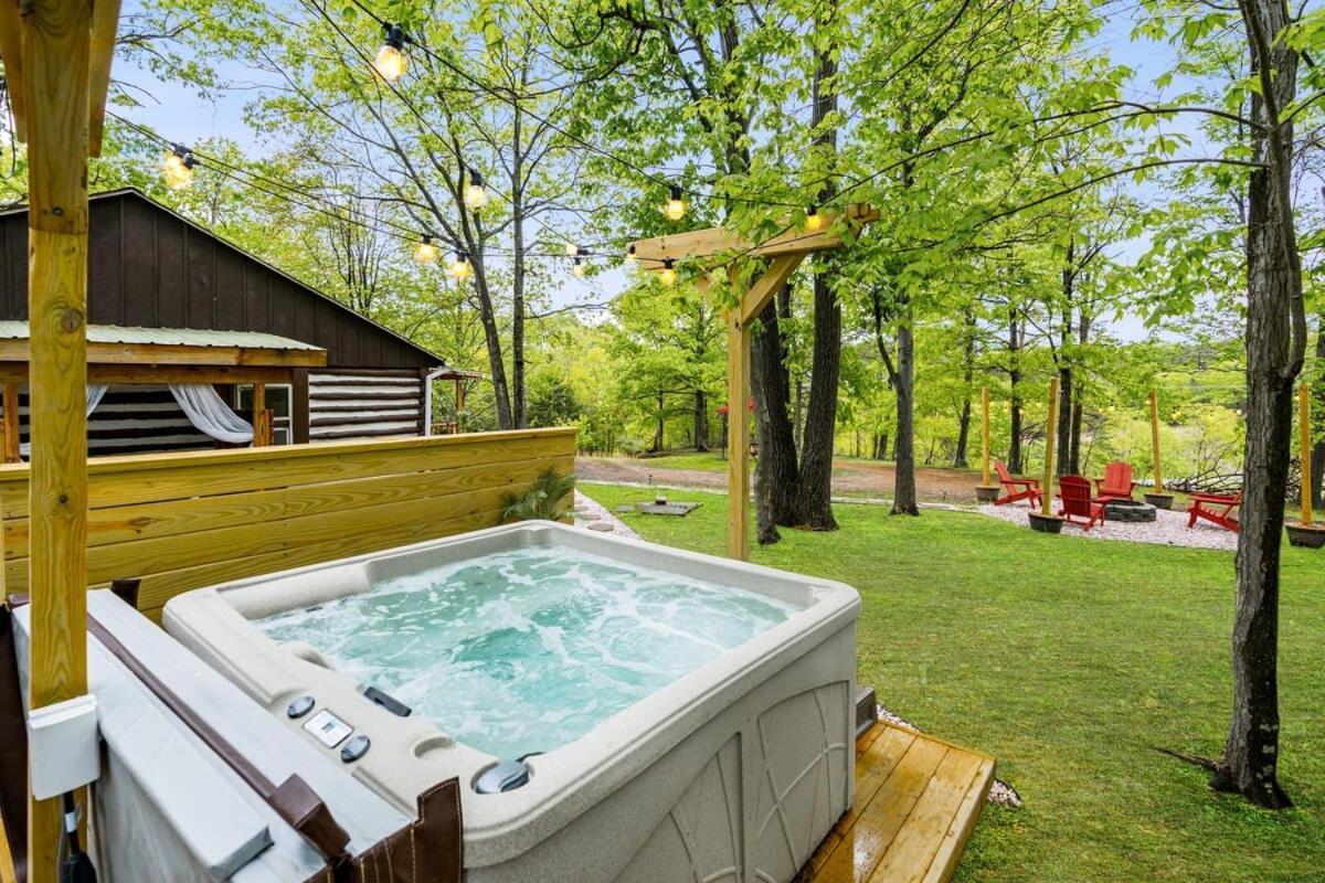 Chalet Modernized Log W Hot Tub Fire Pit & Views Berkeley Springs